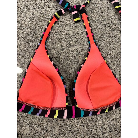 Victoria's Secret Bikini Swimsuit Set Womens Size M Multicolored Stripes - Picture 7 of 9